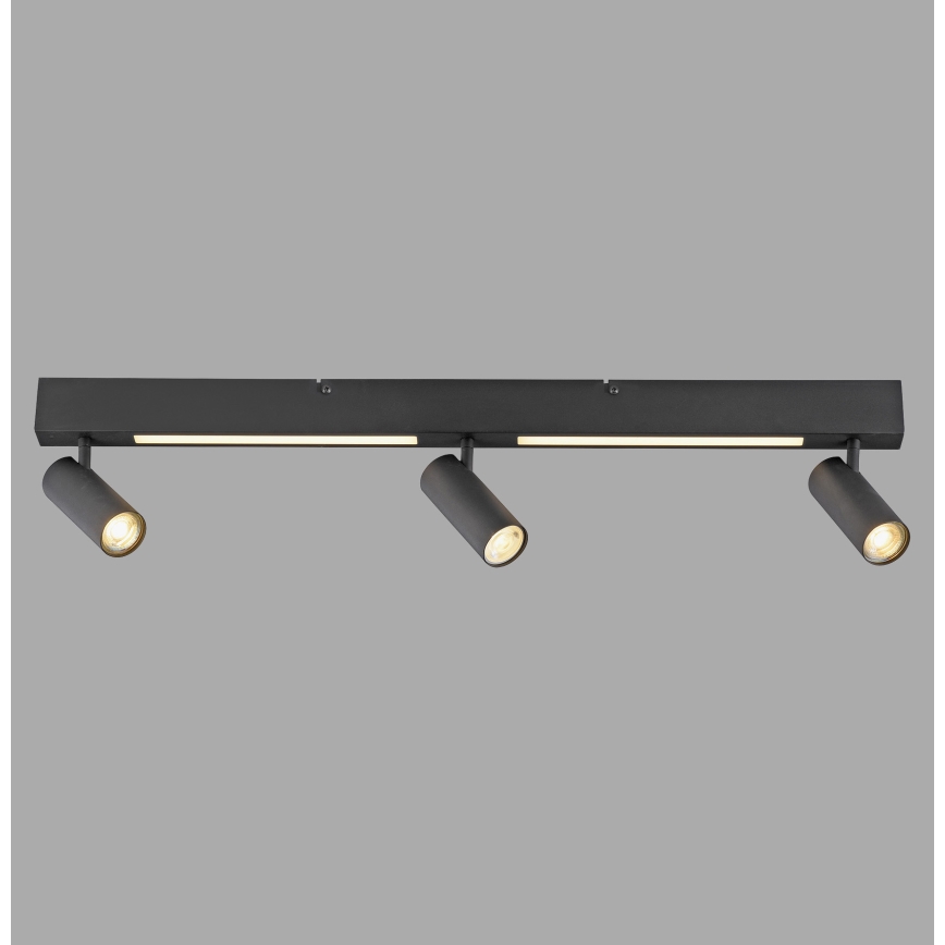 Schöner Wohnen 11794-18 - LED-Spot DANTE 3xGU10/10W/230V + LED/14,4W schwarz