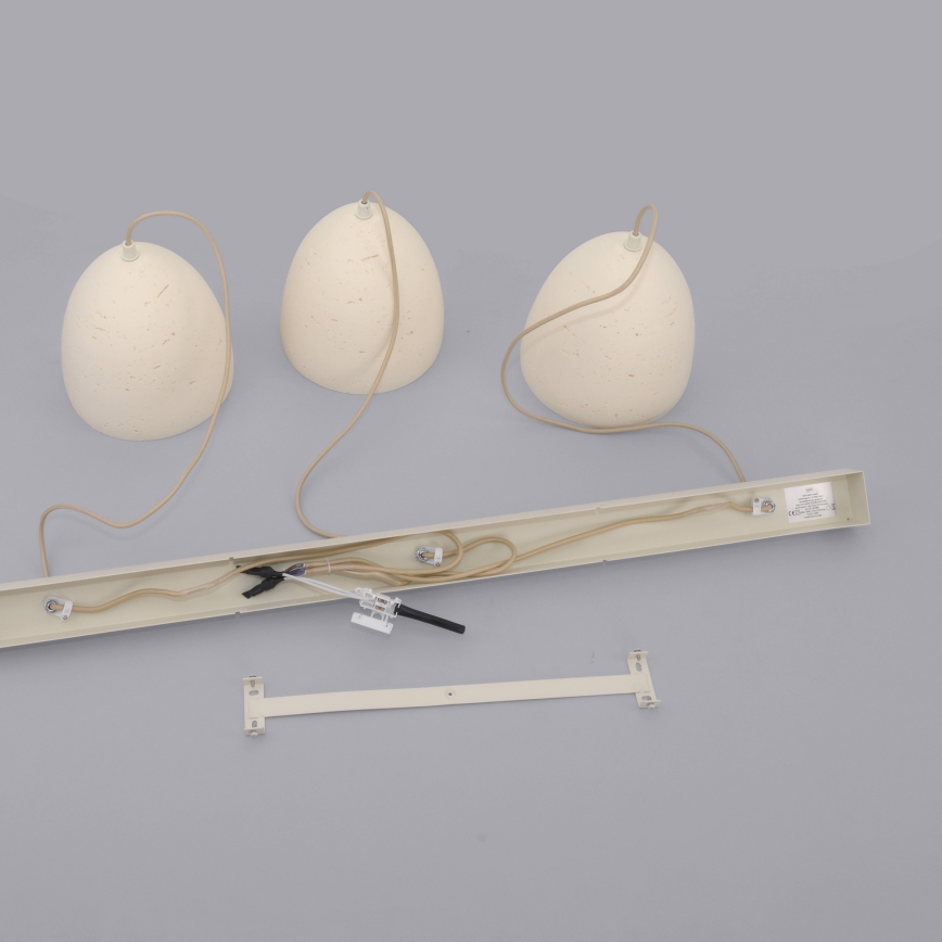 Schöner Wohnen 12541-42 - Pendelleuchte TRAVENTA, 3xE27/40W/230V, Beton