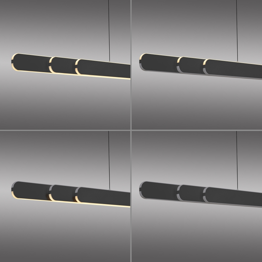 Schöner Wohnen 12577-18 - LED dimmbare Pendelleuchte an Drahtseil ADRIANA ROUND 2xLED/24W/230V 2700/3000/3500/4000/5000K 160 cm schwarz