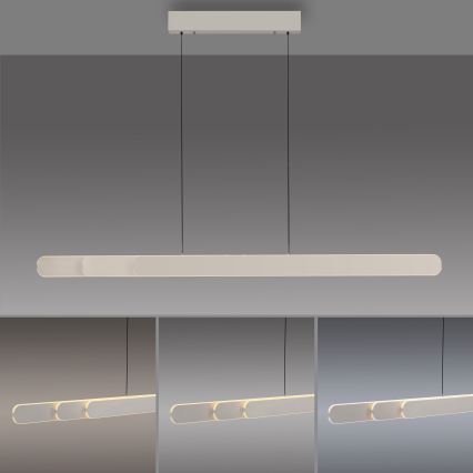 Schöner Wohnen 12577-39 - ADRIANA ROUND dimmbare Pendelleuchte an Kabel 2xLED/24W/230V 2700/3000/3500/4000/5000K grau