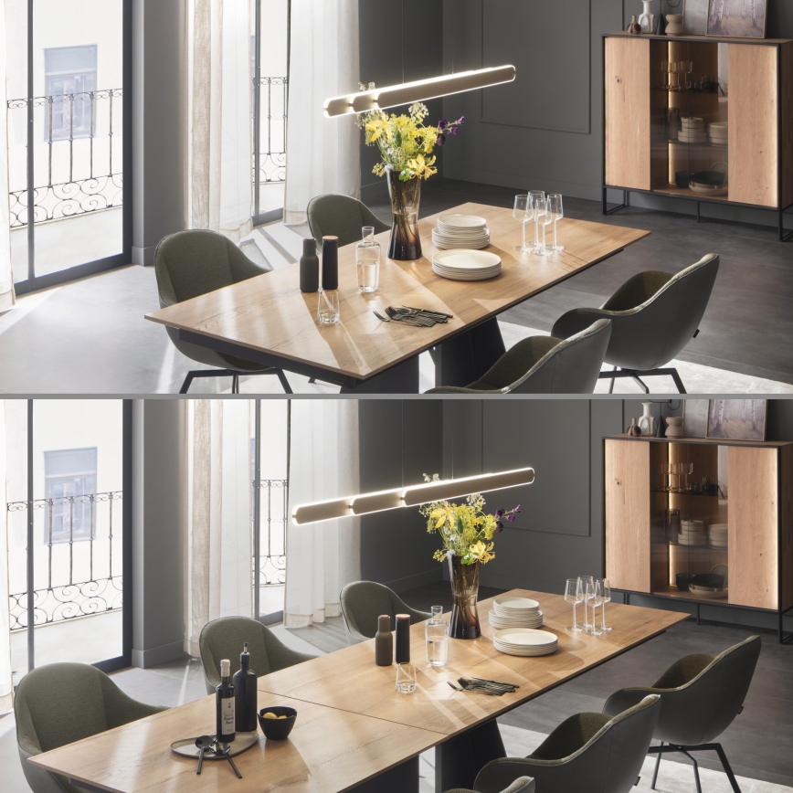 Schöner Wohnen 12577-39 - dimmbare LED-Pendelleuchte an Stahlseil ADRIANA ROUND 2xLED/24W/230V 2700/3000/3500/4000/5000K 160 cm grau