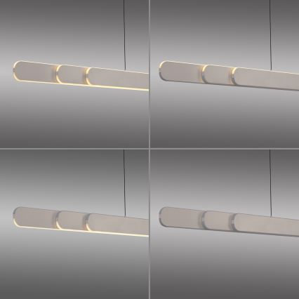 Schöner Wohnen 12577-39 - dimmbare LED-Pendelleuchte an Stahlseil ADRIANA ROUND 2xLED/24W/230V 2700/3000/3500/4000/5000K 160 cm grau