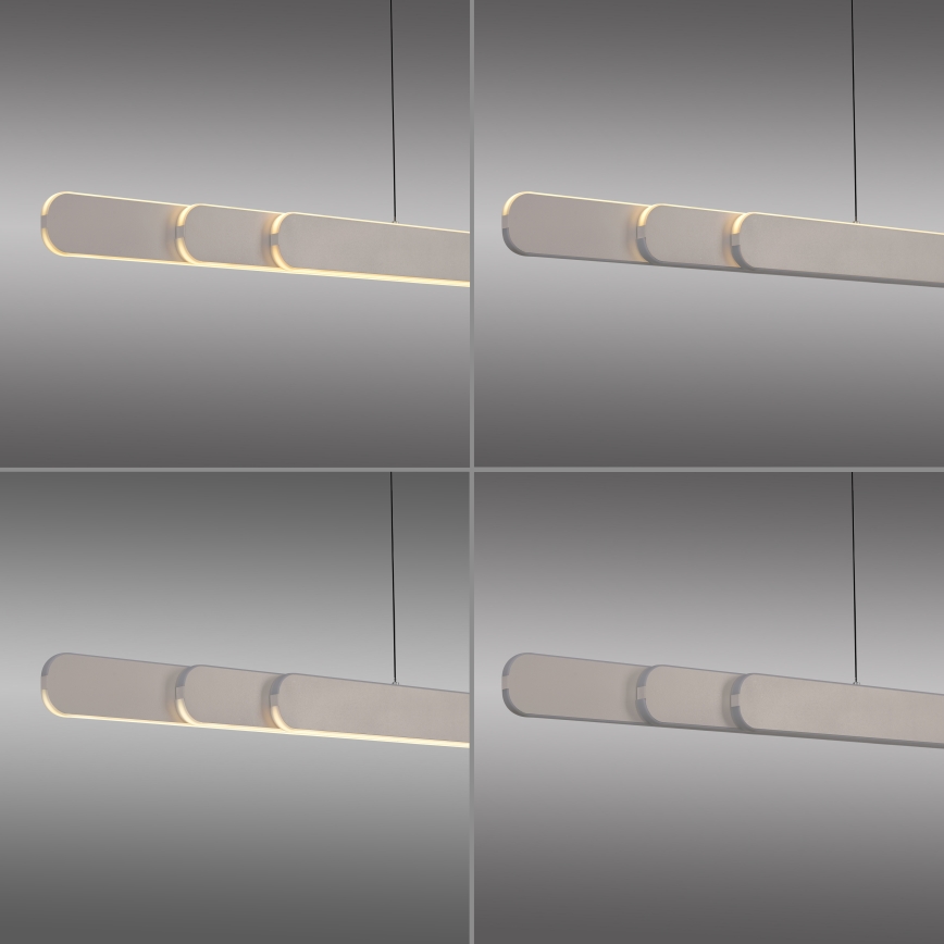 Schöner Wohnen 12577-39 - dimmbare LED-Pendelleuchte an Stahlseil ADRIANA ROUND 2xLED/24W/230V 2700/3000/3500/4000/5000K 160 cm grau