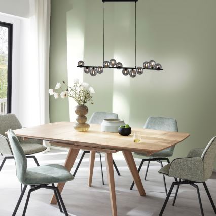 Schöner Wohnen 14504-18 - LED-Pendelleuchte DUBAI an Stahlseil 13xG9/3W/230V 118 m schwarz/rauchfarben