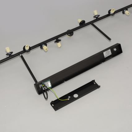 Schöner Wohnen 14505-18 - LED-Pendelleuchte an Stange DUBAI 13xG9/3W/230V schwarz/rauchfarben