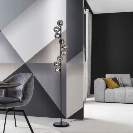 Schöner Wohnen 14506-18 - LED Stehleuchte DUBAI 9xG9/3W/230V schwarz/rauchglas