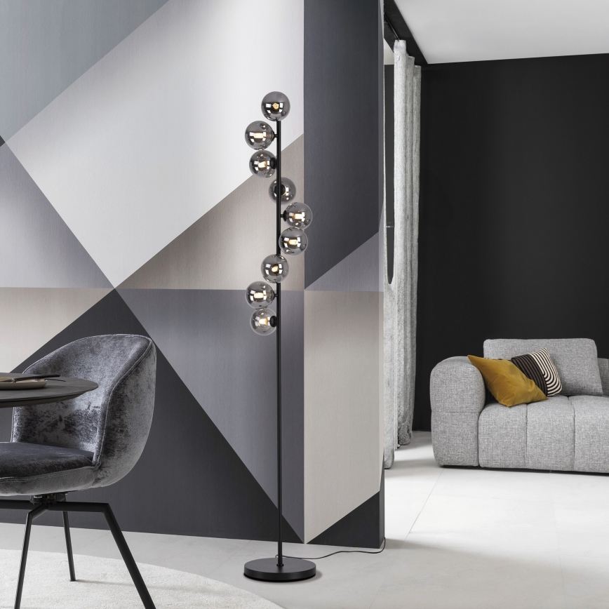 Schöner Wohnen 14506-18 - LED Stehleuchte DUBAI 9xG9/3W/230V schwarz/rauchglas