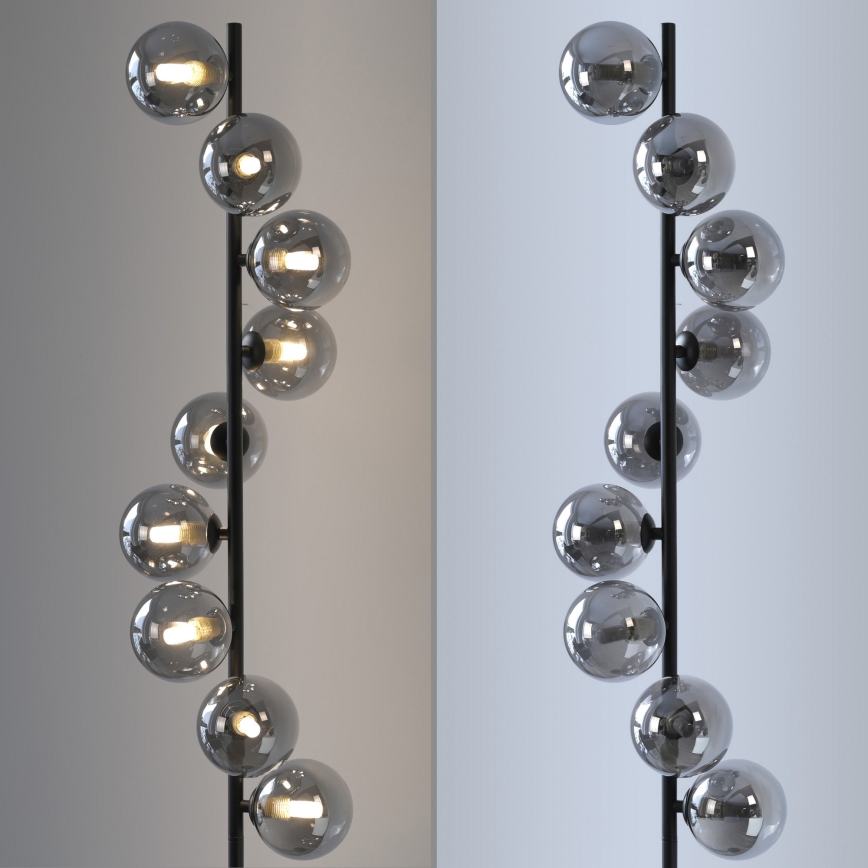 Schöner Wohnen 14506-18 - LED Stehleuchte DUBAI 9xG9/3W/230V schwarz/rauchglas