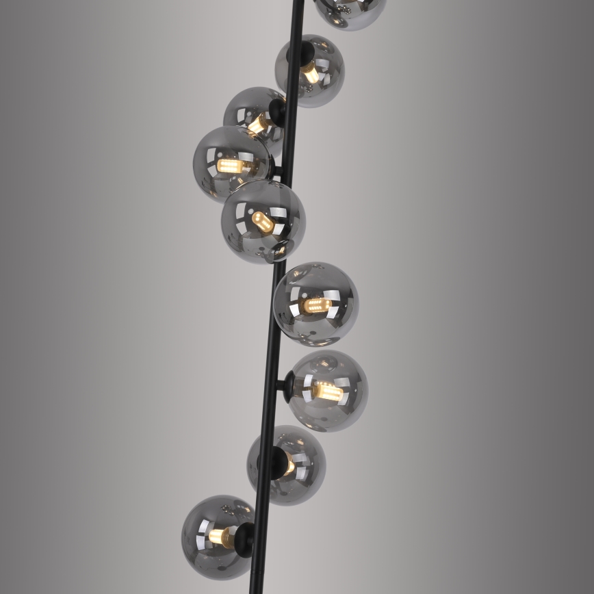 Schöner Wohnen 14506-18 - LED Stehleuchte DUBAI 9xG9/3W/230V schwarz/rauchglas