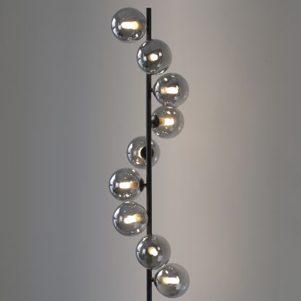 Schöner Wohnen 14506-18 - LED Stehleuchte DUBAI 9xG9/3W/230V schwarz/rauchglas