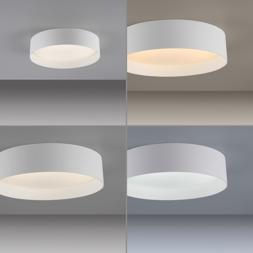 Schöner Wohnen 14593-16 - dimmbare LED-Deckenleuchte TAVOLI, LED 10 W, 230 V, 2700–6500 K, Ø 28,5 cm, weiß, mit Fernbedienung