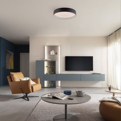 Schöner Wohnen 14594-18 - LED-dimmbare Deckenleuchte TAVOLI LED/20W/230V 2700–6500K Ø 39 cm schwarz + Fernbedienung