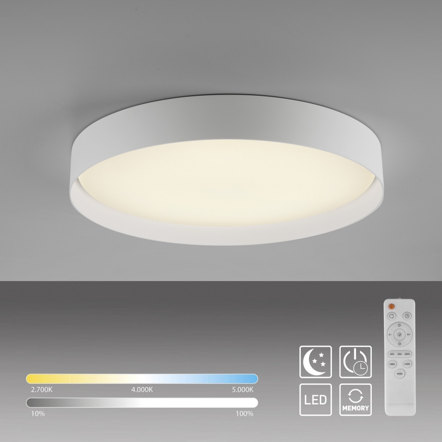 Schöner Wohnen 14595-16 - dimmbare LED-Deckenleuchte TAVOLI LED/34W/230V 2700–6500K Ø 49 cm weiß + Fernbedienung