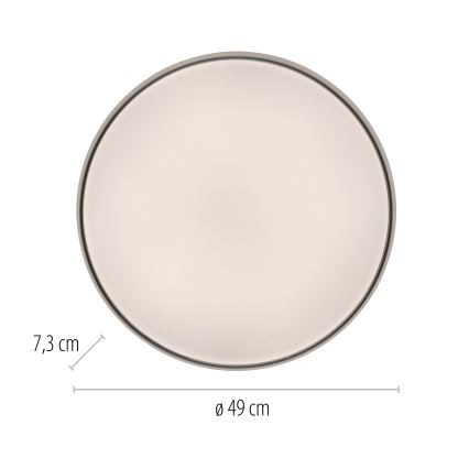 Schöner Wohnen 14595-16 - dimmbare LED-Deckenleuchte TAVOLI LED/34W/230V 2700–6500K Ø 49 cm weiß + Fernbedienung