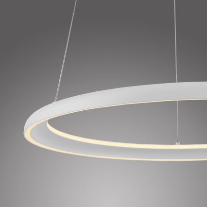 Schöner Wohnen 15570-16 - QUILLO dimmbare LED-Pendelleuchte an Stahlseil LED/36W/230V Ø 60 cm weiß