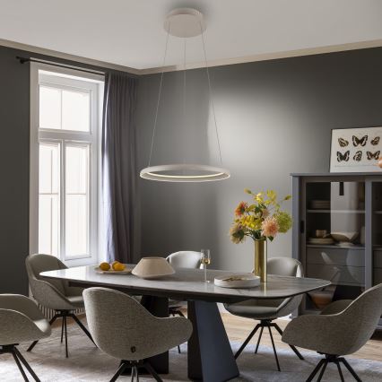 Schöner Wohnen 15570-39 - QUILLO LED-Pendelleuchte, dimmbar, 36W/230V, Ø 60 cm, grau