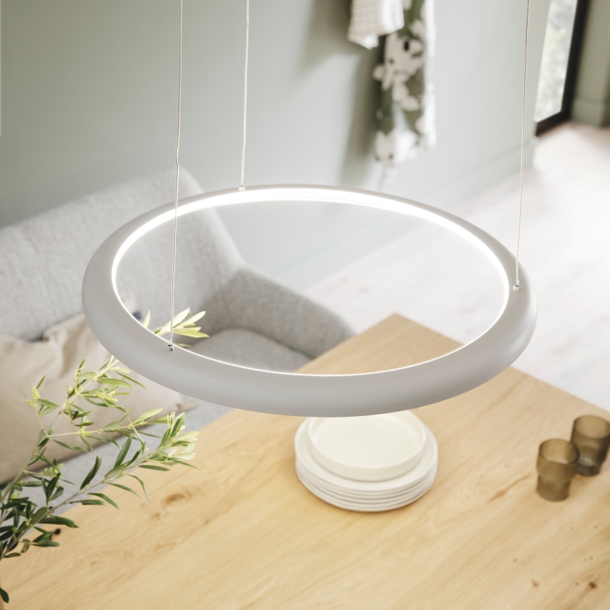 Schöner Wohnen 15570-39 - QUILLO LED-Pendelleuchte, dimmbar, 36W/230V, Ø 60 cm, grau