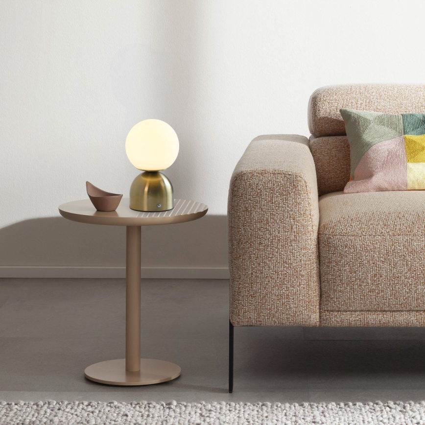 Schöner Wohnen 19218-12 - Dimmbare, per Touch bedienbare, wiederaufladbare LED-Tischlampe RUDI LED/1,2W/5V 3000-6000K 1200 mAh gold