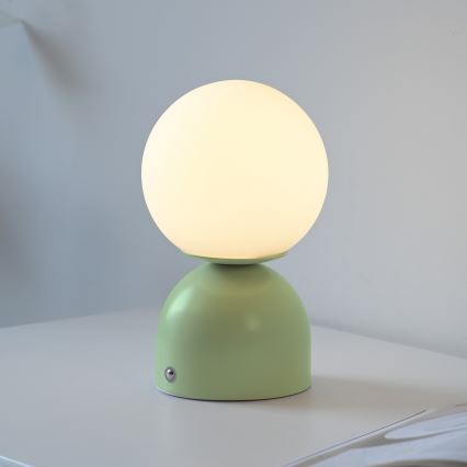 Schöner Wohnen 19218-43 - LED, dimmbar, Touch, wiederaufladbare Tischlampe RUDI LED/1,2W/5V 3000–6000K 1200 mAh grün