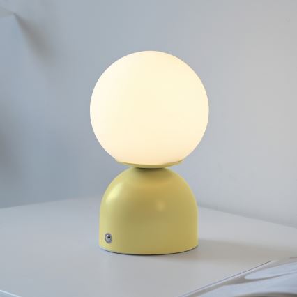 Schöner Wohnen 19218-81 - dimmbare, touchgesteuerte, wiederaufladbare LED-Tischlampe RUDI LED/1,2W/5V 3000-6000K 1200 mAh gelb