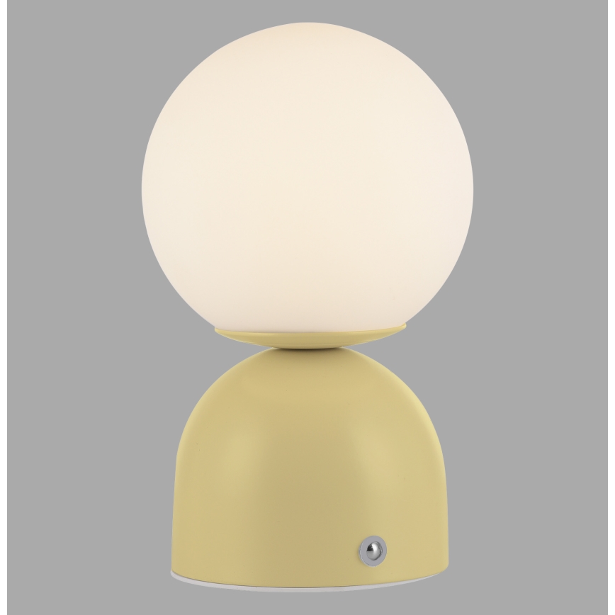 Schöner Wohnen 19218-81 - dimmbare, touchgesteuerte, wiederaufladbare LED-Tischlampe RUDI LED/1,2W/5V 3000-6000K 1200 mAh gelb