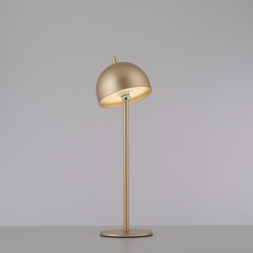 Schöner Wohnen 19244-12 - LED-dimmbar, mit Touch-Dimmer, wiederaufladbare Outdoor-Tischleuchte BELLIS LED/2,5W/5V 2600 mAh IP54, goldfarben