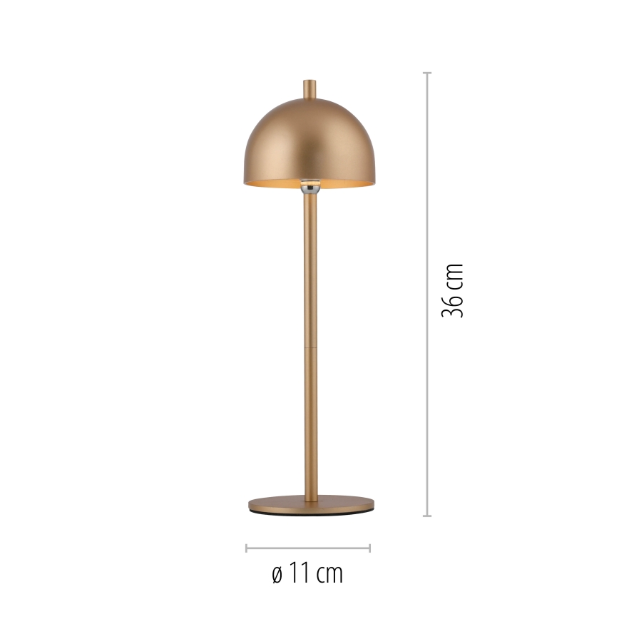 Schöner Wohnen 19244-12 - LED-dimmbar, mit Touch-Dimmer, wiederaufladbare Outdoor-Tischleuchte BELLIS LED/2,5W/5V 2600 mAh IP54, goldfarben