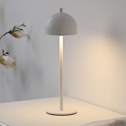 Schöner Wohnen 19244-16 - LED, per Touch dimmbar, wiederaufladbare Außen-Tischleuchte BELLIS LED/2,5W/5V 2600 mAh IP54 weiß