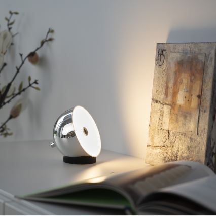 Schöner Wohnen 19244-17 - Dimmbare, wiederaufladbare LED-Touch-Außen-Tischlampe BELLIS LED/2,5W/5V 2600 mAh IP54 hochglänzender Chrom