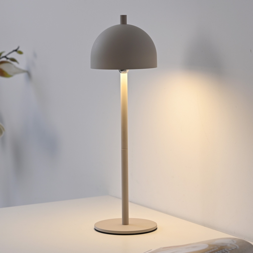 Schöner Wohnen 19244-39 - LED, dimmbar, per Touch wiederaufladbare Außen-Tischlampe BELLIS, LED 2,5 W/5 V, 2600 mAh, IP54, grau