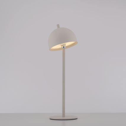 Schöner Wohnen 19244-39 - LED, dimmbar, per Touch wiederaufladbare Außen-Tischlampe BELLIS, LED 2,5 W/5 V, 2600 mAh, IP54, grau