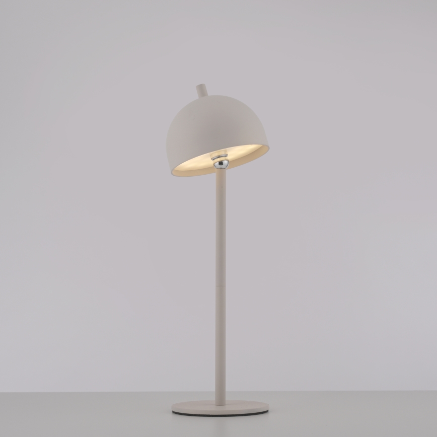 Schöner Wohnen 19244-39 - LED, dimmbar, per Touch wiederaufladbare Außen-Tischlampe BELLIS, LED 2,5 W/5 V, 2600 mAh, IP54, grau