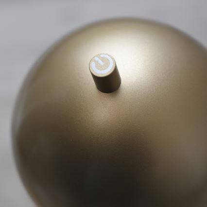 Schöner Wohnen 19245-12 - dimmbare Touch-Akku-Außen-Stehleuchte BELLIS LED/2,5 W/5 V 2600 mAh IP54, gold