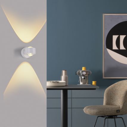 Schöner Wohnen 19331-16 - LED-Wandleuchte CHIA 2×LED/2W/230V weiß