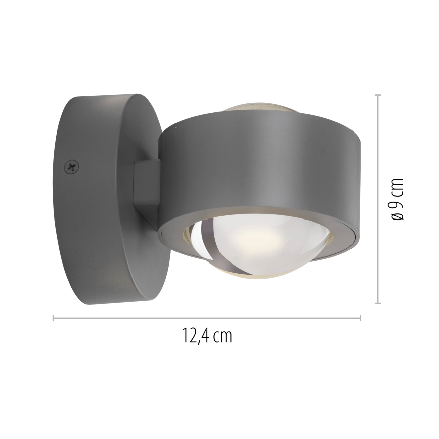 Schöner Wohnen 19331-21 - LED-Wandleuchte CHIA 2xLED/2W/230V anthrazit