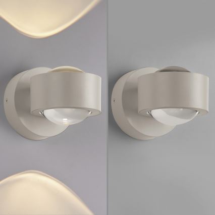 Schöner Wohnen 19331-39 - LED-Wandleuchte CHIA 2xLED/2W/230V grau