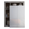 Schrank LENOR weiß/grau Betonoptik