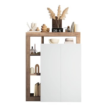 Schrank LENOR weiß/helle Eiche