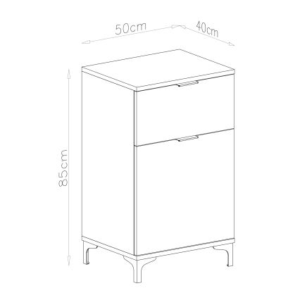 Schrank mit Schublade LORA beige