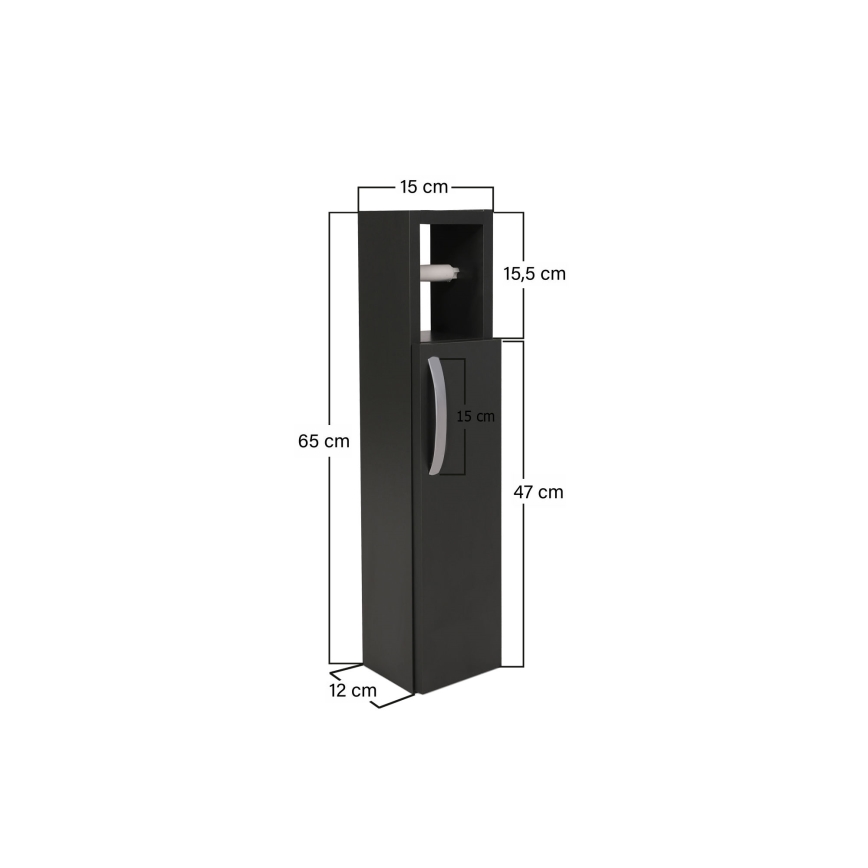 Schrank mit Toilettenpapierhalter STAR 65x15 cm anthrazit