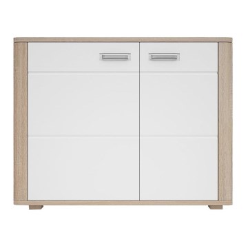 Schrank MOLDIS 85,5x107 cm braun/weiß+