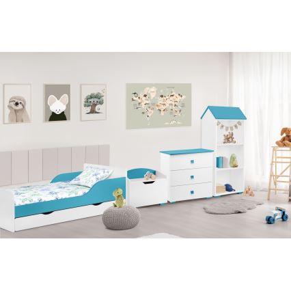 Schrank PABIS 87x83 cm weiß/blau