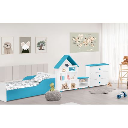 Schrank PABIS 87x83 cm weiß/blau