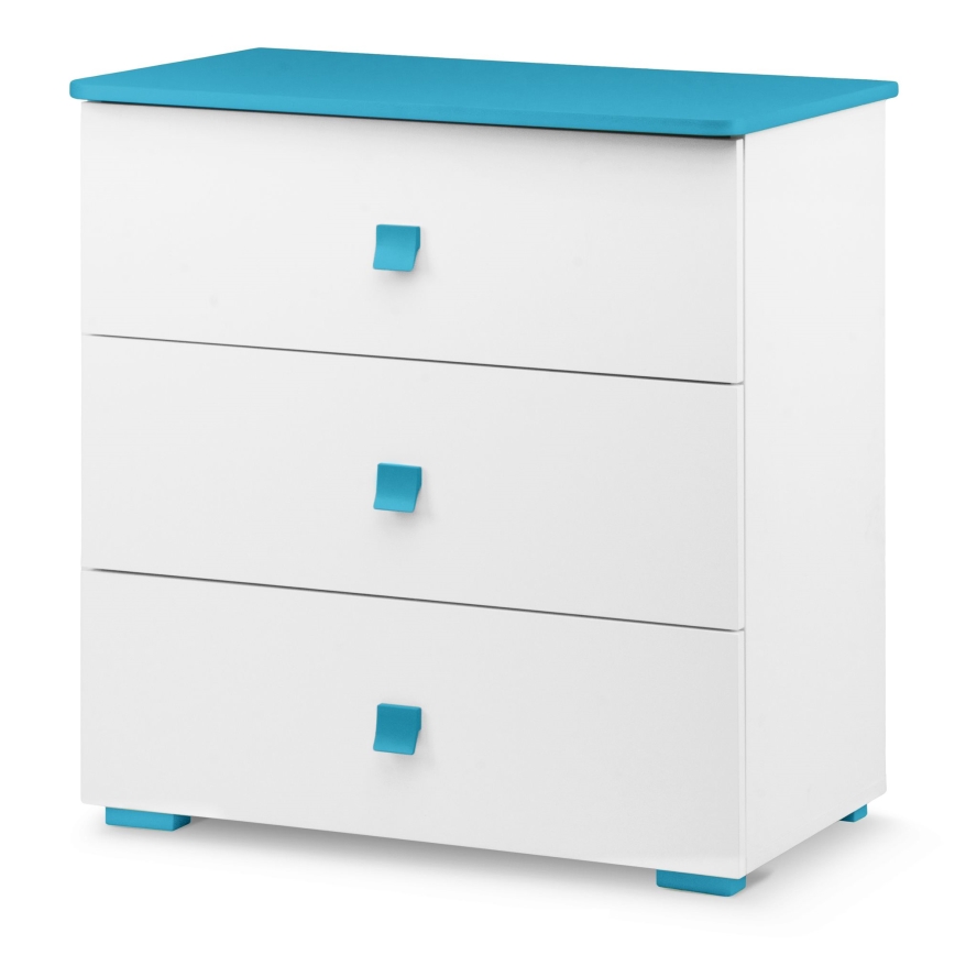 Schrank PABIS 87x83 cm weiß/blau
