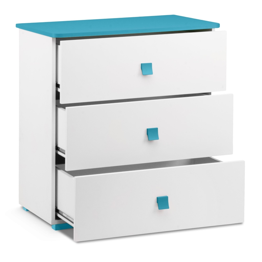 Schrank PABIS 87x83 cm weiß/blau