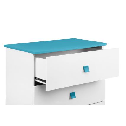 Schrank PABIS 87x83 cm weiß/blau