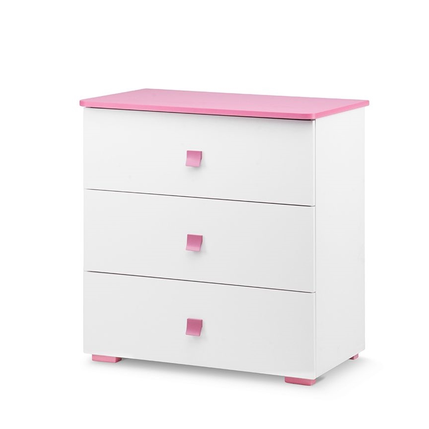 Schrank PABIS 87x83 cm weiß/rosa