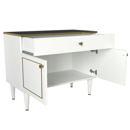 Schrank RAVENNA 76x90 cm weiß/gold