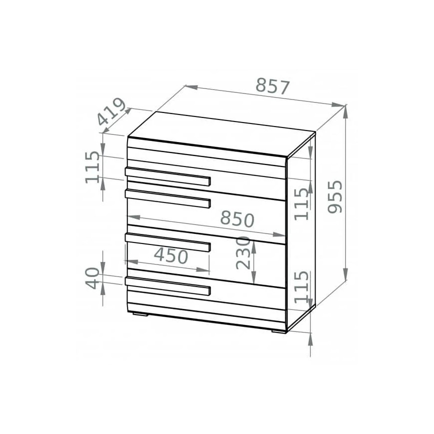 Schrank SARPA 96x86 cm weiß/braun