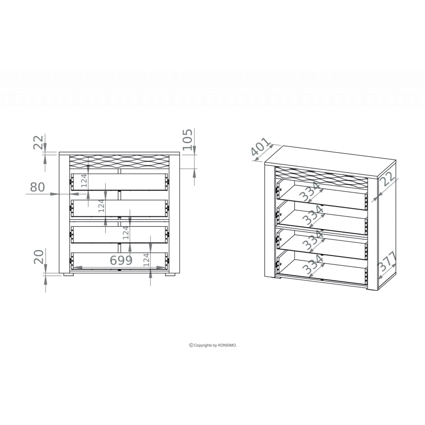Schrank VANCO 94x92 cm braun
